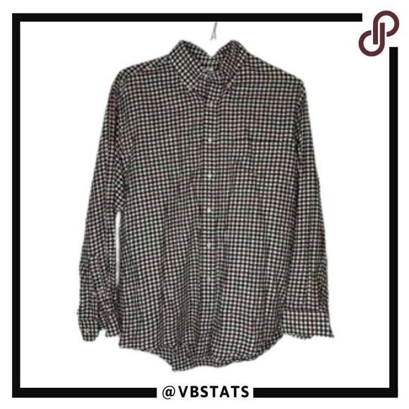 Brooks Brothers Red-Green-White Plaid Long Sleeve Button Down Shirt in Medium - Picture 1 of 5